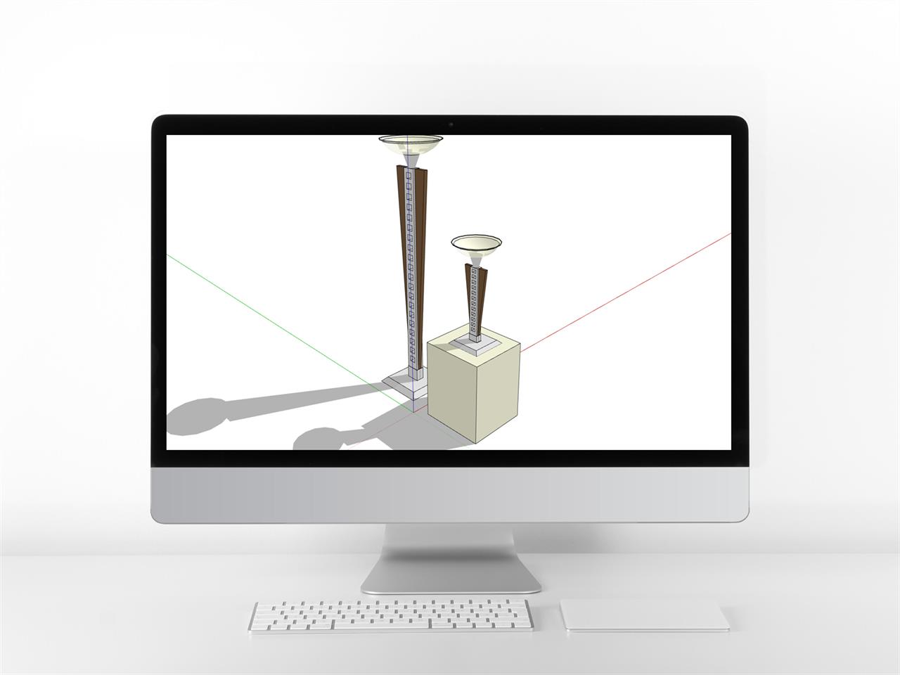 단조로운 벽걸이등 sketchup 템플릿